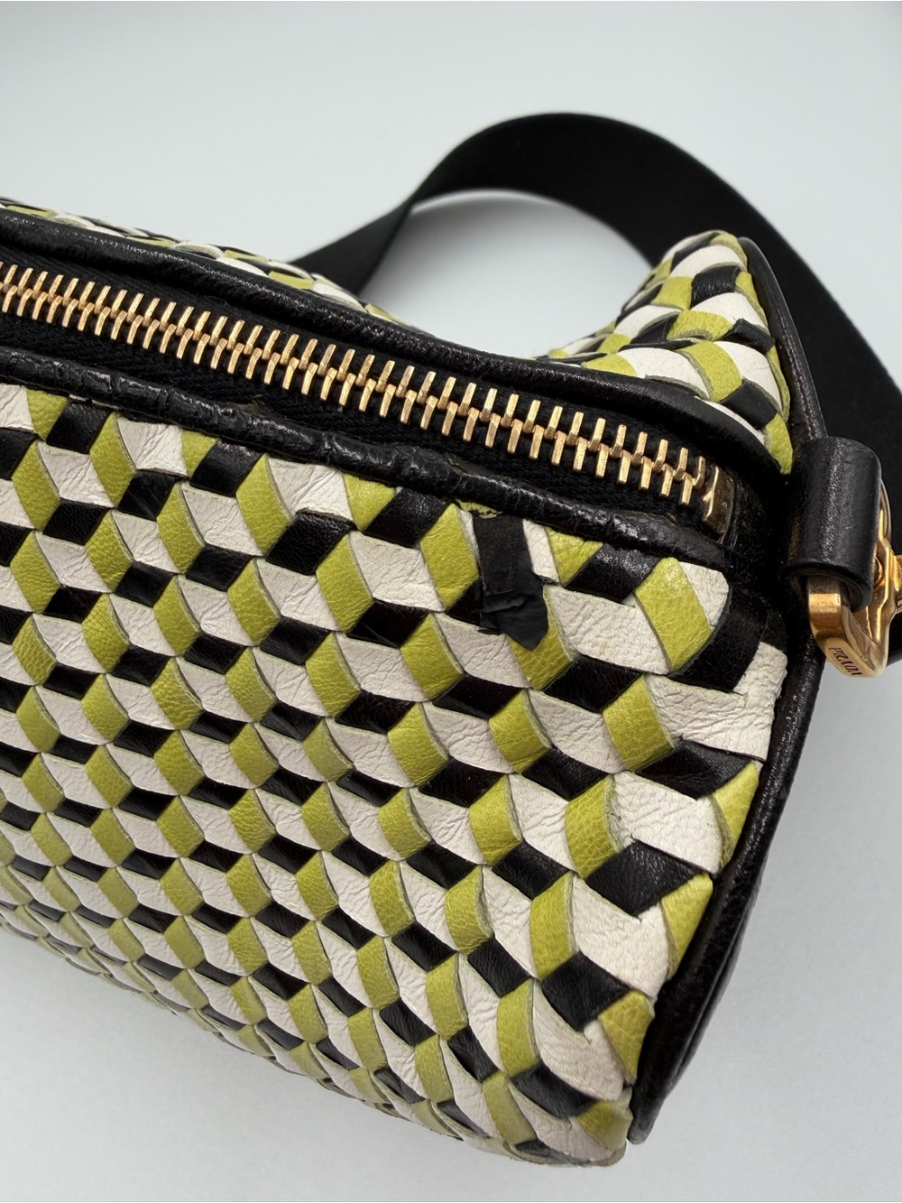 PRADA vintage perspective cubes shoulder bag - Picture 11 of 14